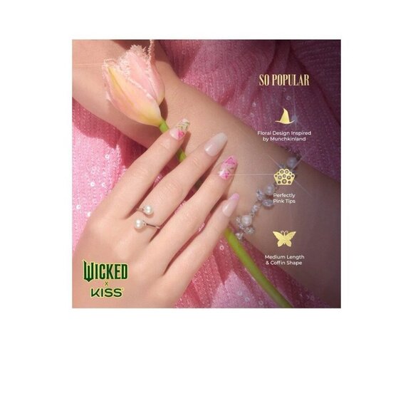 WICKED X Press On Nails and Wicked Hair Pieces and Clip. New With Tags. - Picture 4 of 12